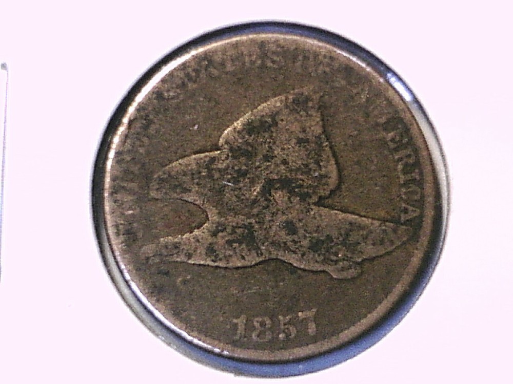 1857 Flying Eagle Cent Genuine Raw Ungraded 00793