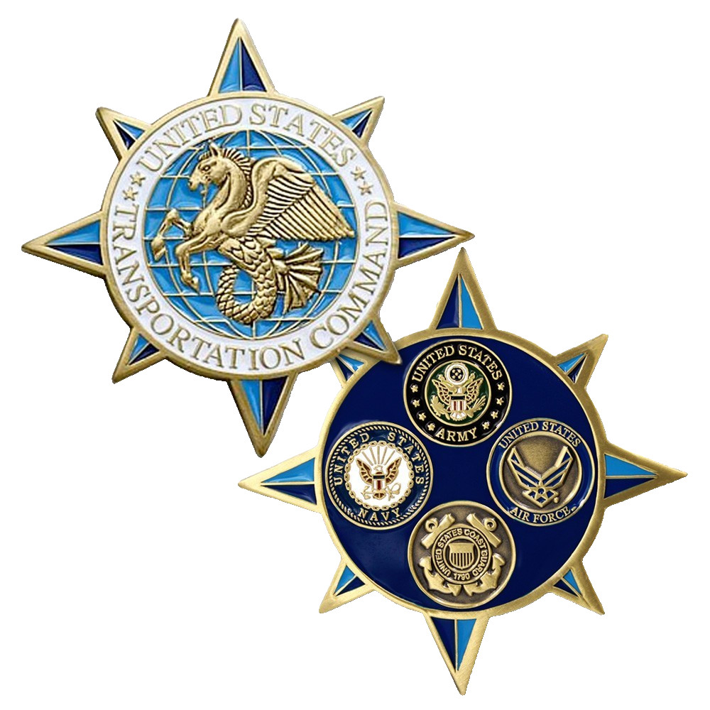 USTRANSCOM TRANSPORTATION COMMAND  1.75" CHALLENGE COIN