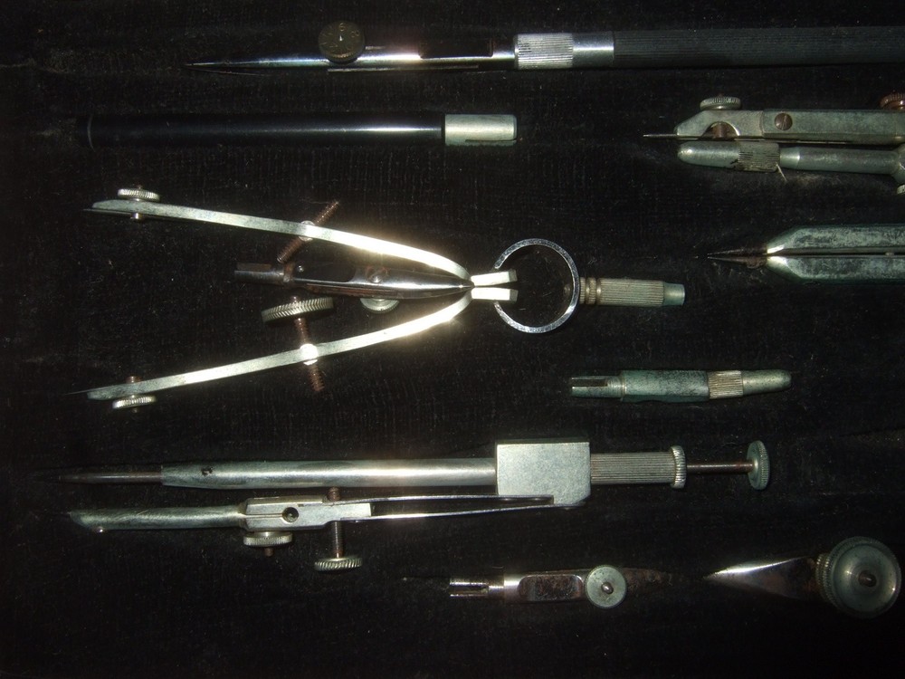 Vintage Drafting Set Berlin Germany Original Case