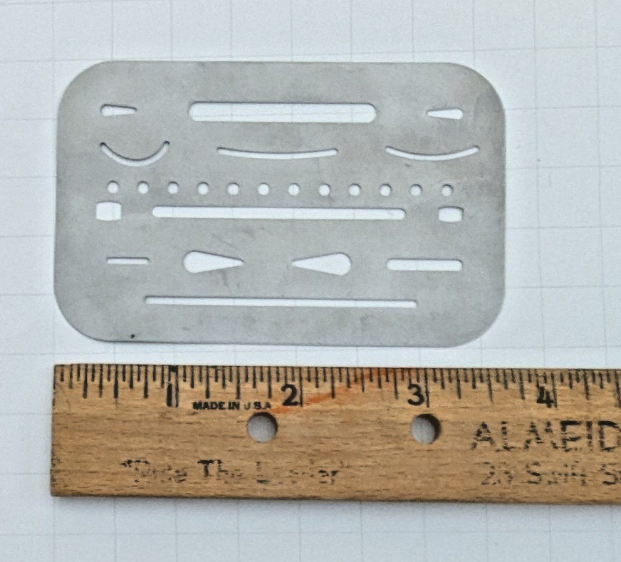 Vintage Erasing Shield 3.75" X 2.375" S-2