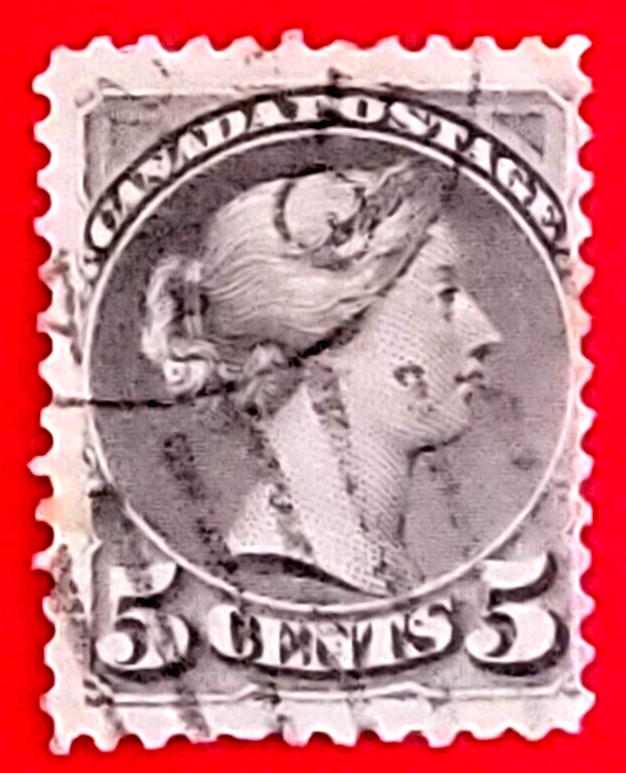 Canada Stamp #42 "Small Queen Issue - grey" Used