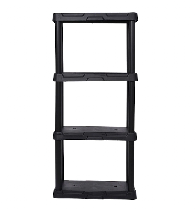 Project Source Plastic 4-Tier Shelving Unit Shelves Shelf Storage Racks Stand