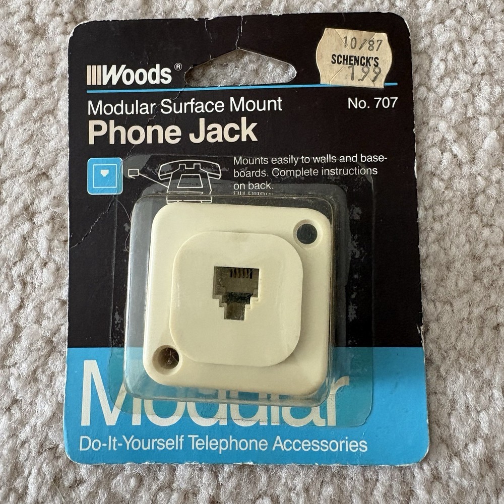 Woods Modular Surface Mount Phone Jack No. 707