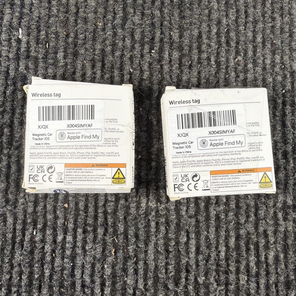 2 pack Rexzol Wireless Tag Black Compatible with Apple Find My