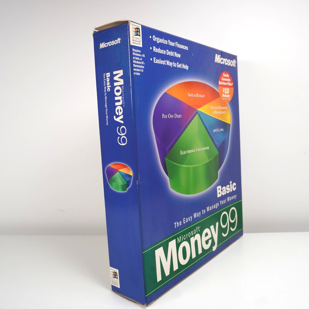 Microsoft Money 99 Basic English CD-ROM - For Windows 95 / NT - Complete Box