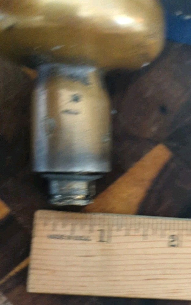 Antique Bronze pull front door knob Heavy **UNTESTED :-)**