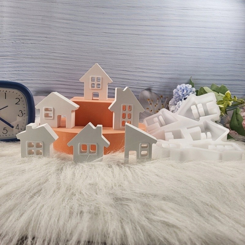 Reusable Detachable House Structure Silicone Mould Decorative Making Tool