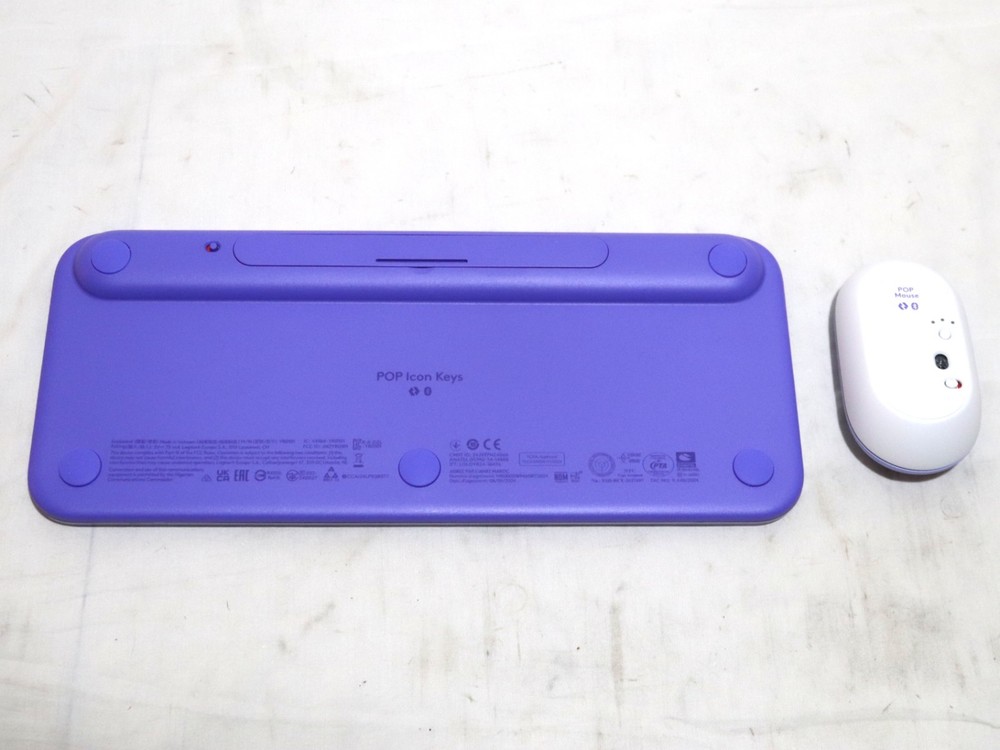 Logitech POP ICON Combo, Bluetooth Keyboard and Mouse Combo, Quiet Click - Lilac