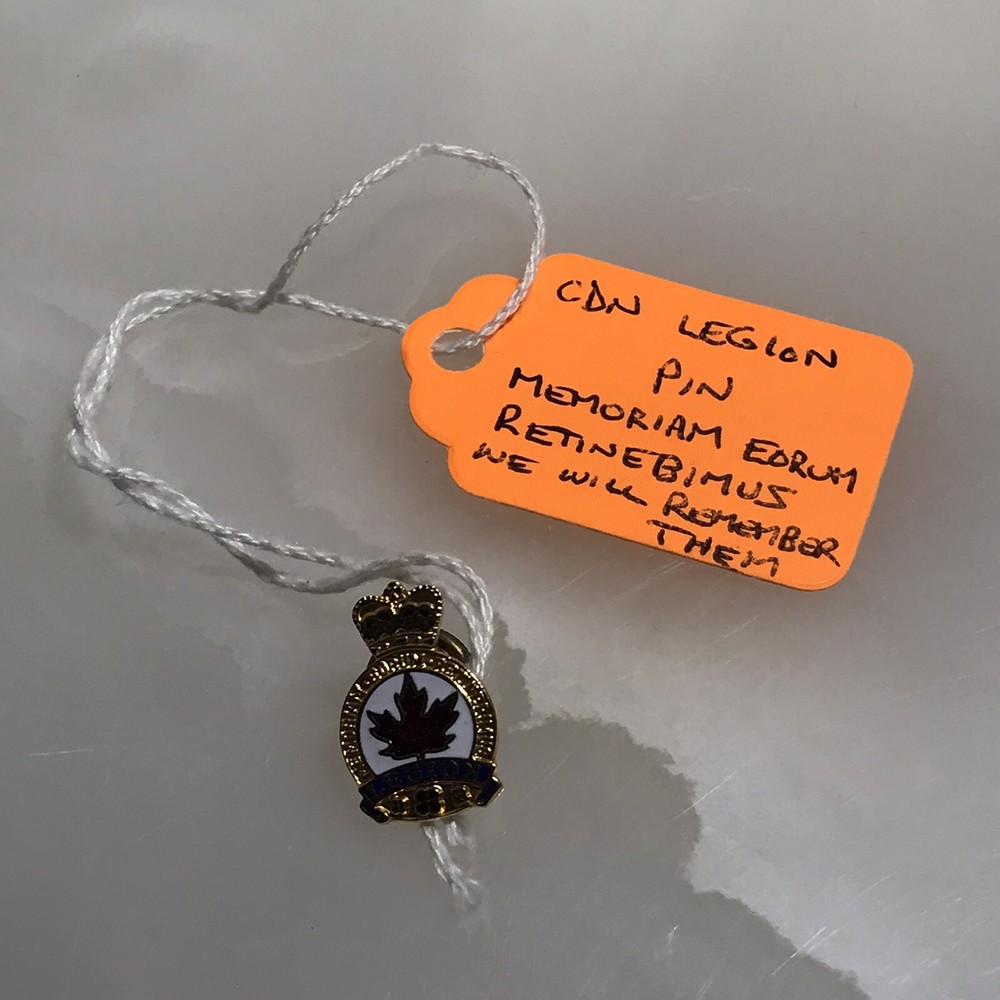 We Will Remember Them CDN Legion Pin Canadian
