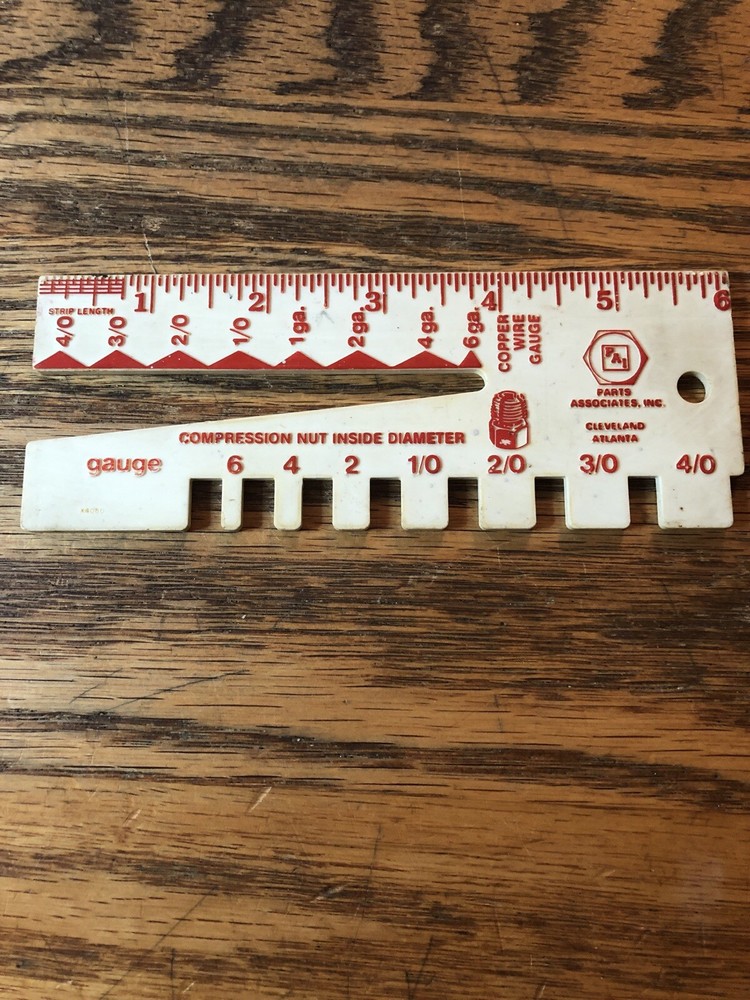PAI Copper Wire & Compression Nut Inside Diameter Gauge .. Rare Tool !