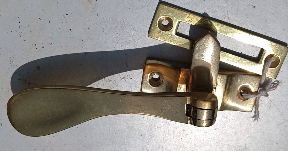 Vintage brass Olde Victorian Window Handle Security latch lock security