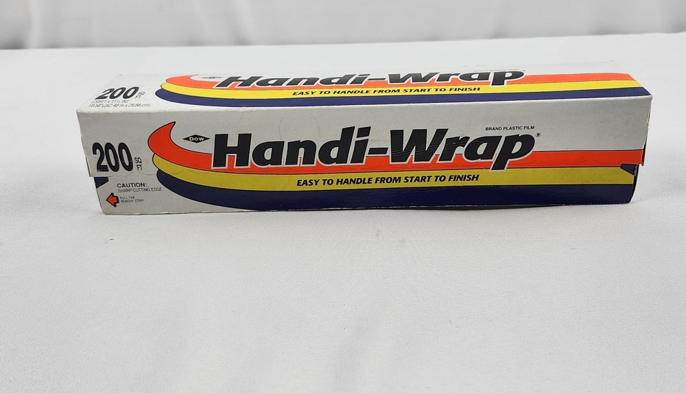 Dow Handi-Wrap 200 Sq Ft Plastic Film Sharp Cutting Edge New