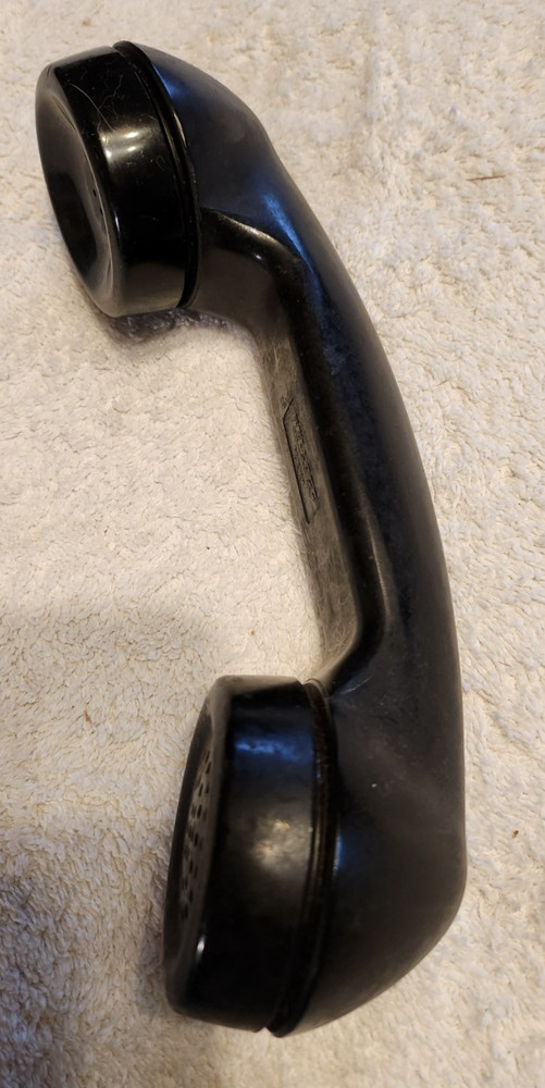BLACK NON- MODULAR KELLOGG HANDSET EMPTY SHELL WITH CAPS