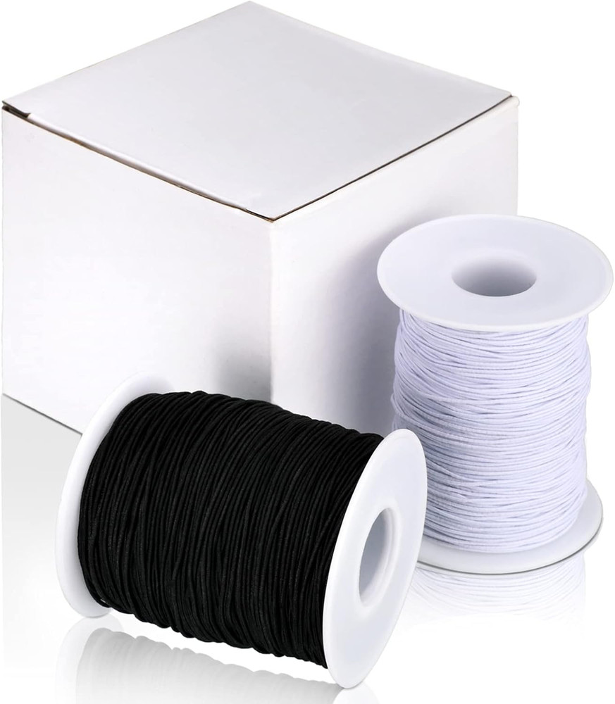Elastic String for Bracelets Making,2 Rolls 0.8 Mm Bracelet String Elastic Total