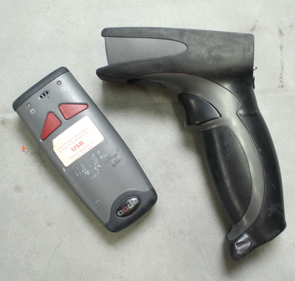 ITE Code RX-F1 Bar Code Reader Scanner 012G-05 with BH1 Battery Handle