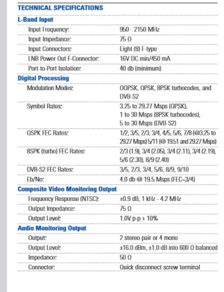 DSR-6050 COMMERCIAL INTEGRATED RECEIVER/ TRANSCODER 542357-001
