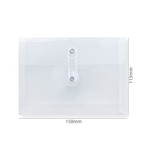 10 Pieces 4X6 Small Plastic Horizontal Filing Envelopes with String Closure