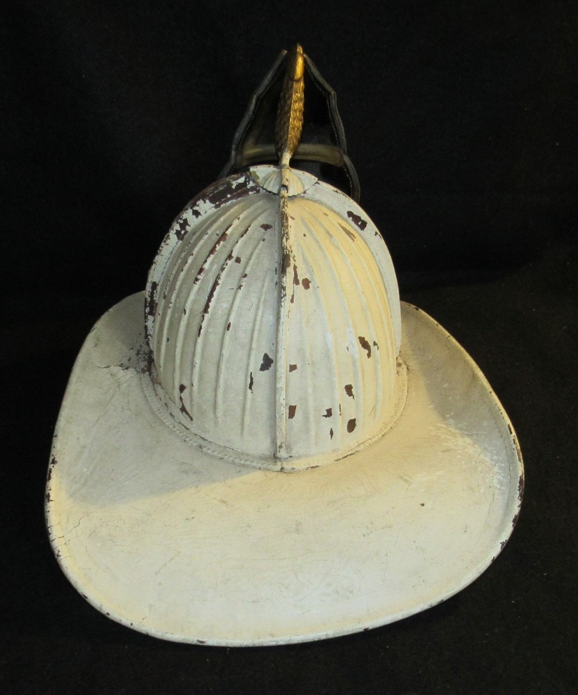 CAIRNS & BROTHER LEATHER FIREMANS HELMET FFD #3 WITH HIGH EAGLE