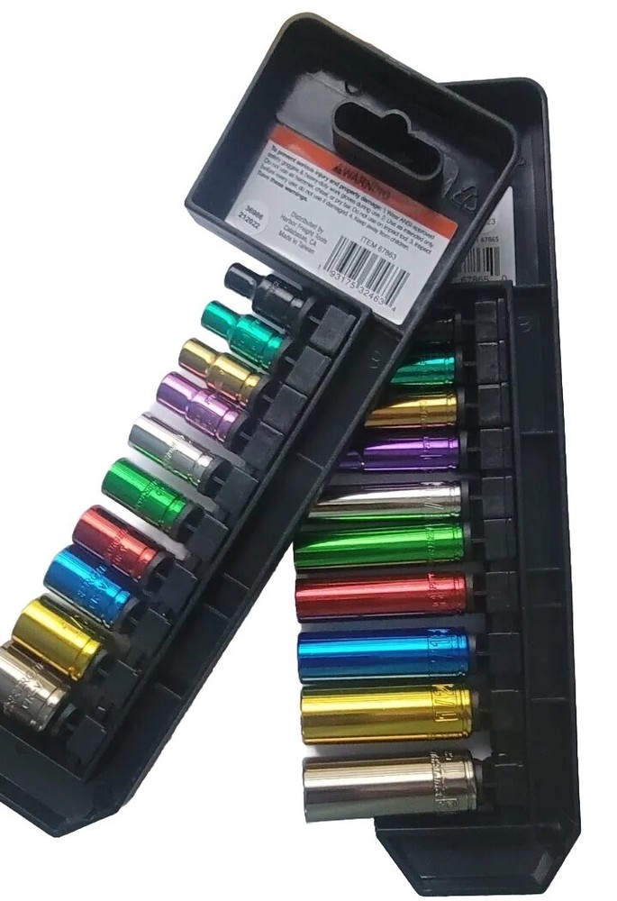 Combo 1/4" Sae Pittsburgh Colored Coded Set.