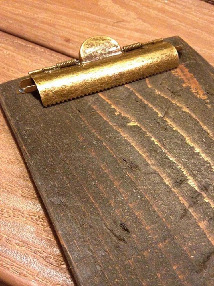 Domed Antique Brass Clipboard Clip
