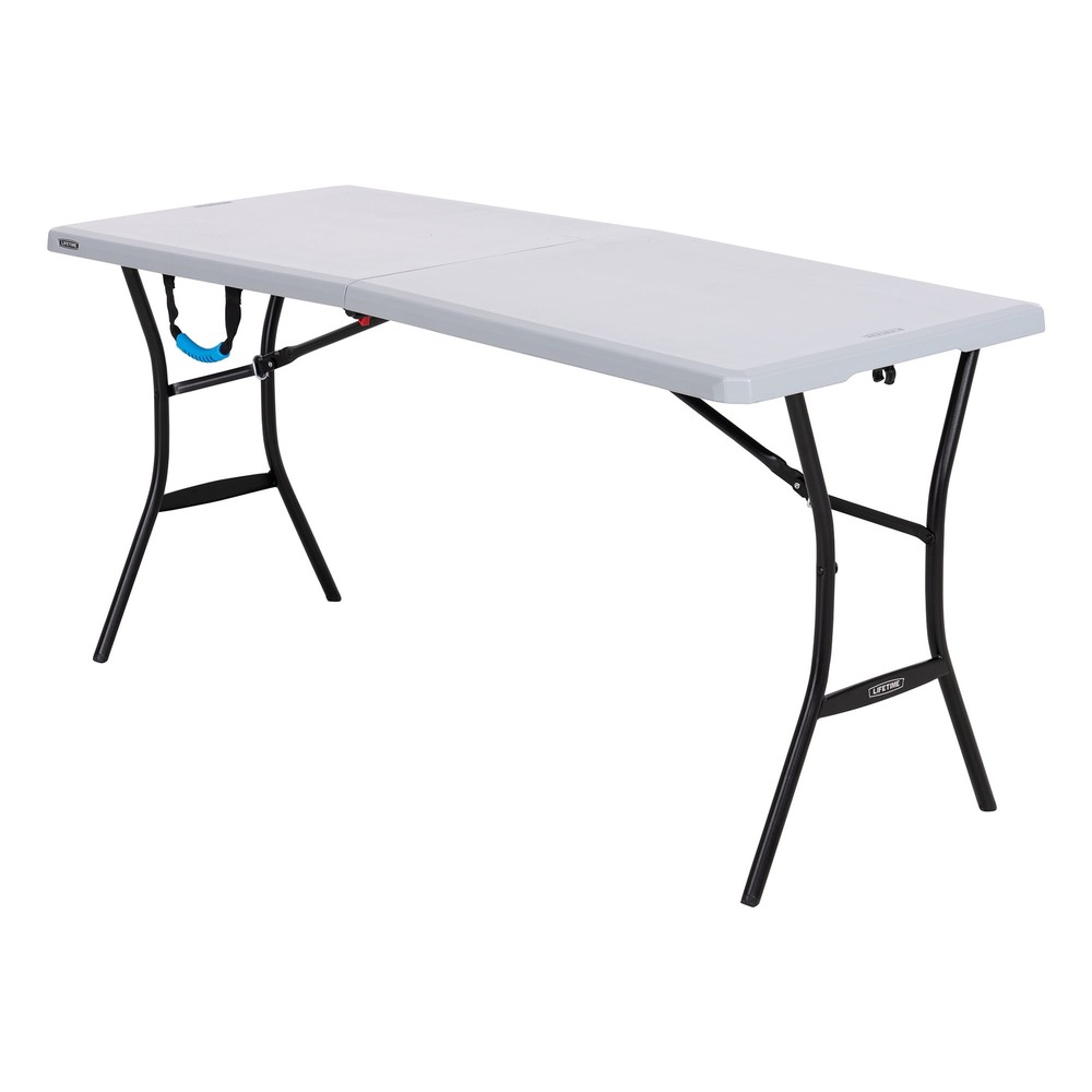 60.3" x 25.5" (80861) Lifetime 5 Foot Rectangle Fold-in-Half Table,
