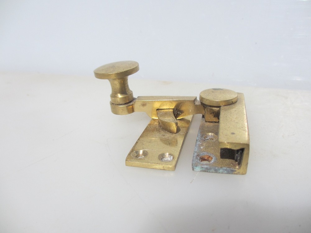 Vintage Brass Sash Window Latch Lock Fastener Catch Old Handle