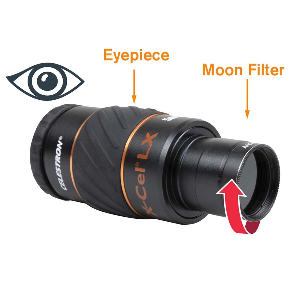 Celestron 1.25 inch Moon Filter Suitable for Lunar Observation, Extra Bright...