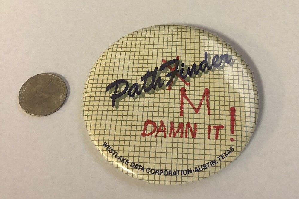 Westlake Data Corporation Advertising Button Pin