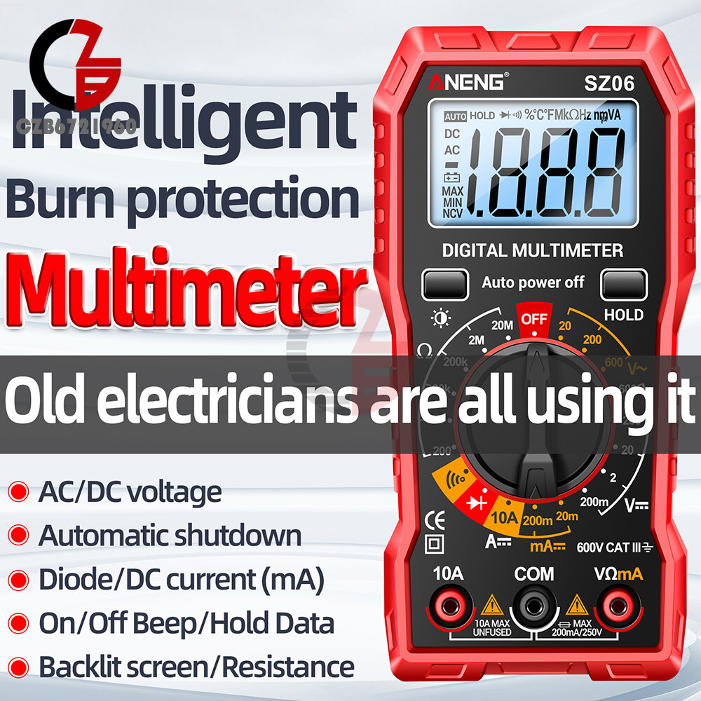 Digital Multimeter Voltmeter 2000 Count  AC/DC Ammeter Voltmeter Volt Meter LCD