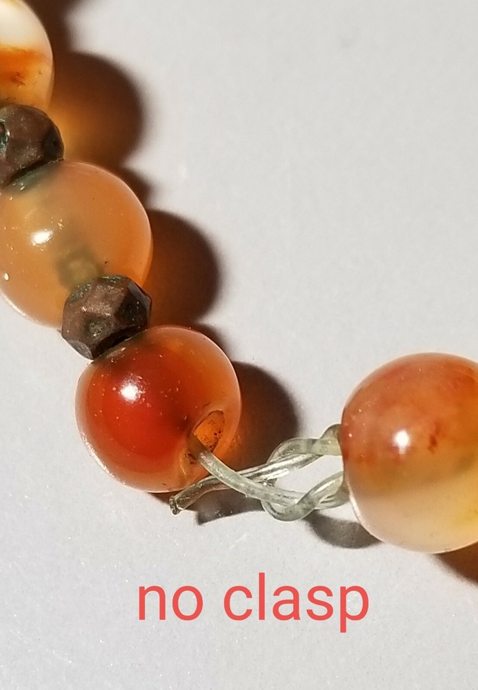 Vintage Agate/Carnelian Beads Necklace
