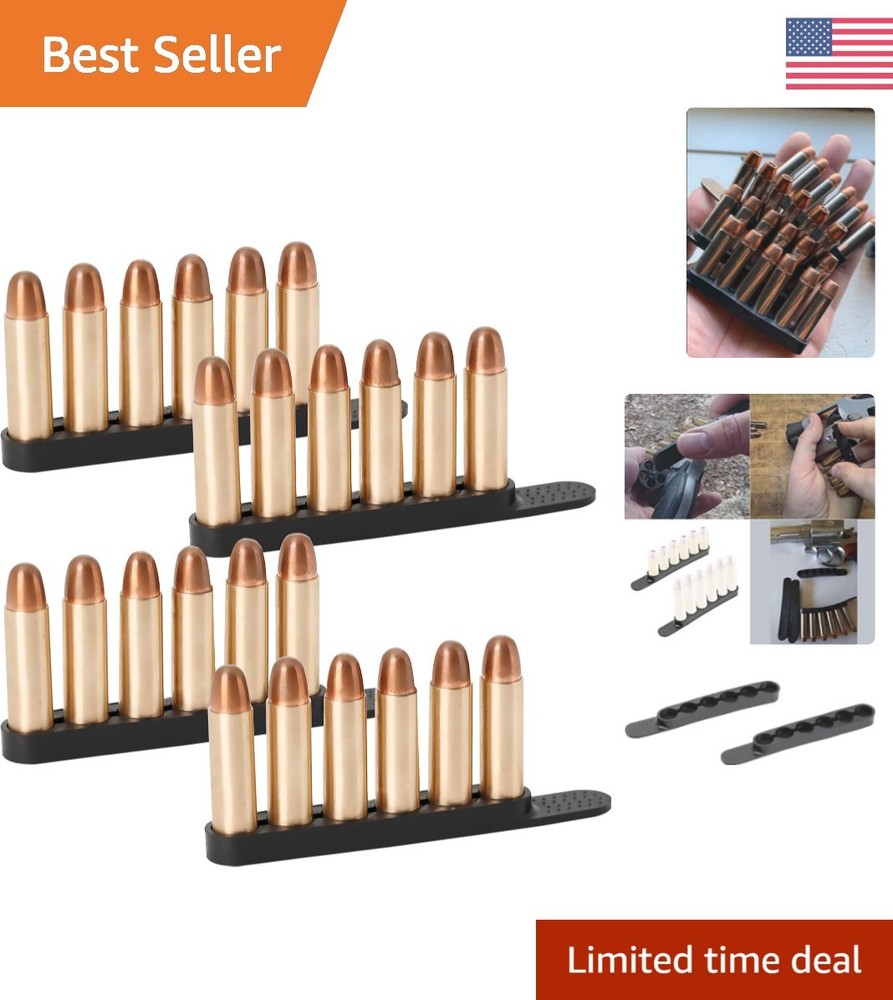 4-Pack Speed Loader for .38/.357 - 6 Rounds Capacity, Compact & Concealable