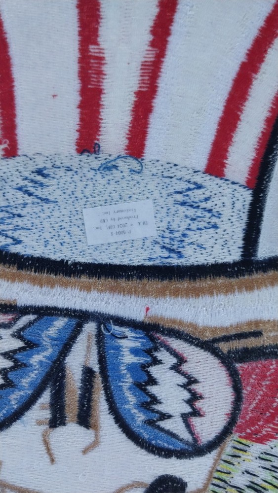 Grateful Dead LARGE Uncle Sam Deadhead Official Embroidered BACK Patch LICENSED