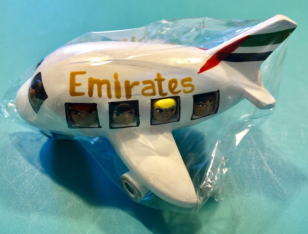 EMIRATES AIRWAYS HAND PAINTED CERAMIC PLANE