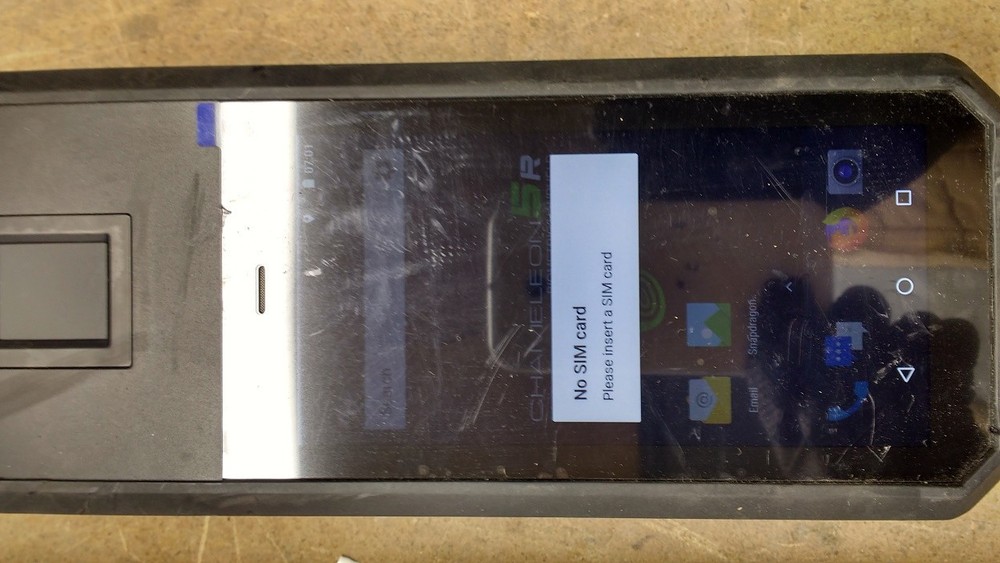 Chameleon 5R Rugged Biometric Handheld Device – Powers On