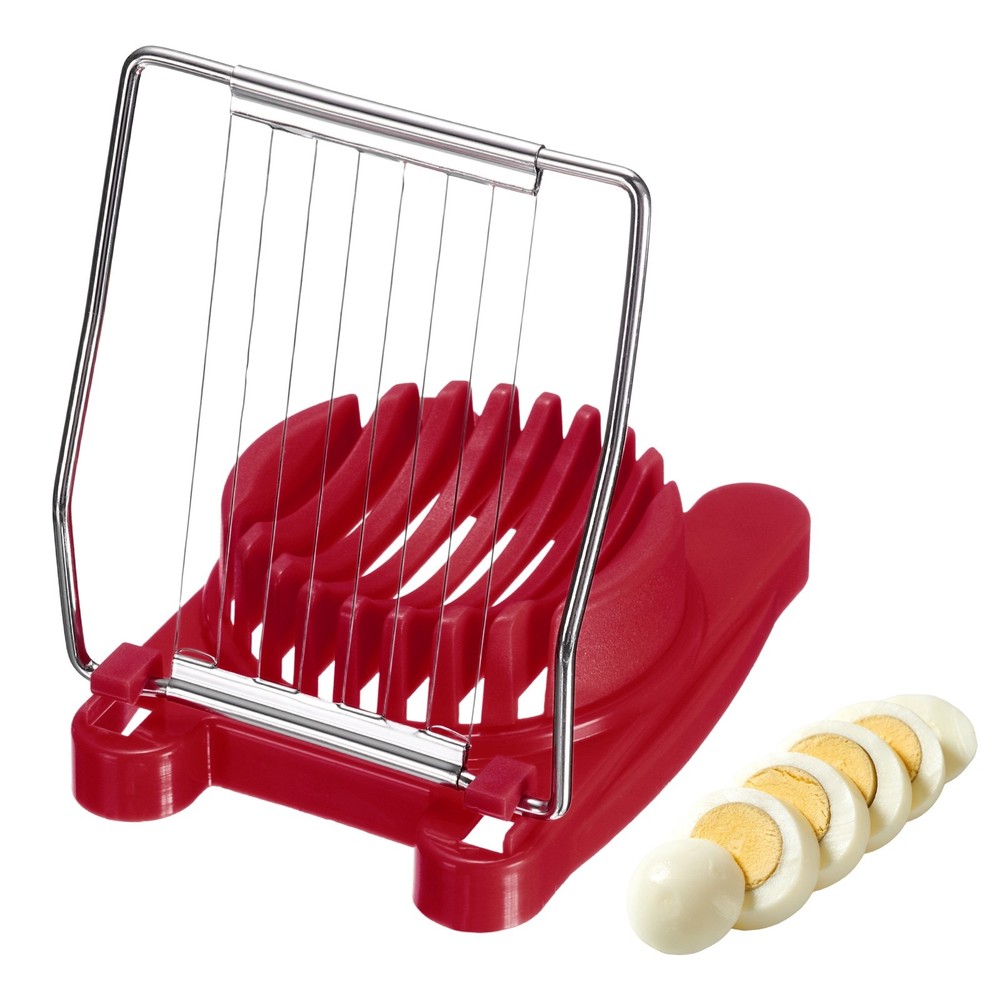 Egg Slicer for Hard Boiled Eggs, Red