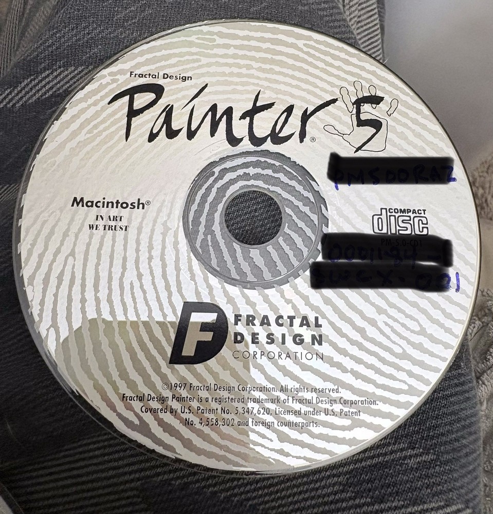 1997 Vintage Macintosh & Windows Software ~ Fractal Design Painter 5 ~ CD