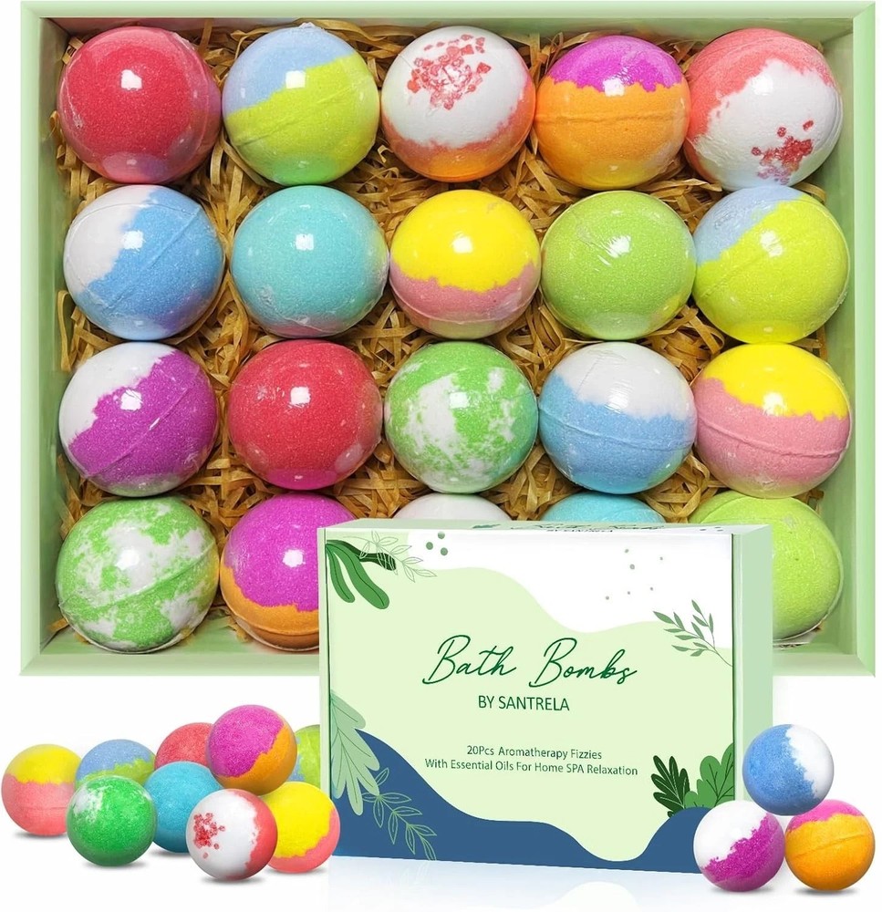 Bath Bombs for Kids with Surprise Inside, 20 Pack Handmade Bath Bomb Gift Set...