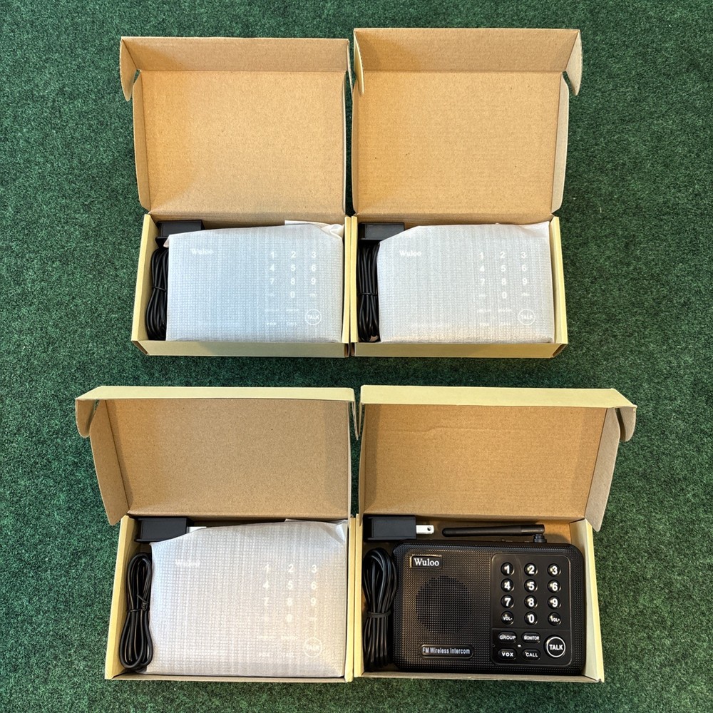 Wuloo 4 pack Wireless Intercom System 10 Channel 3 Code, WL666, Free Shipping
