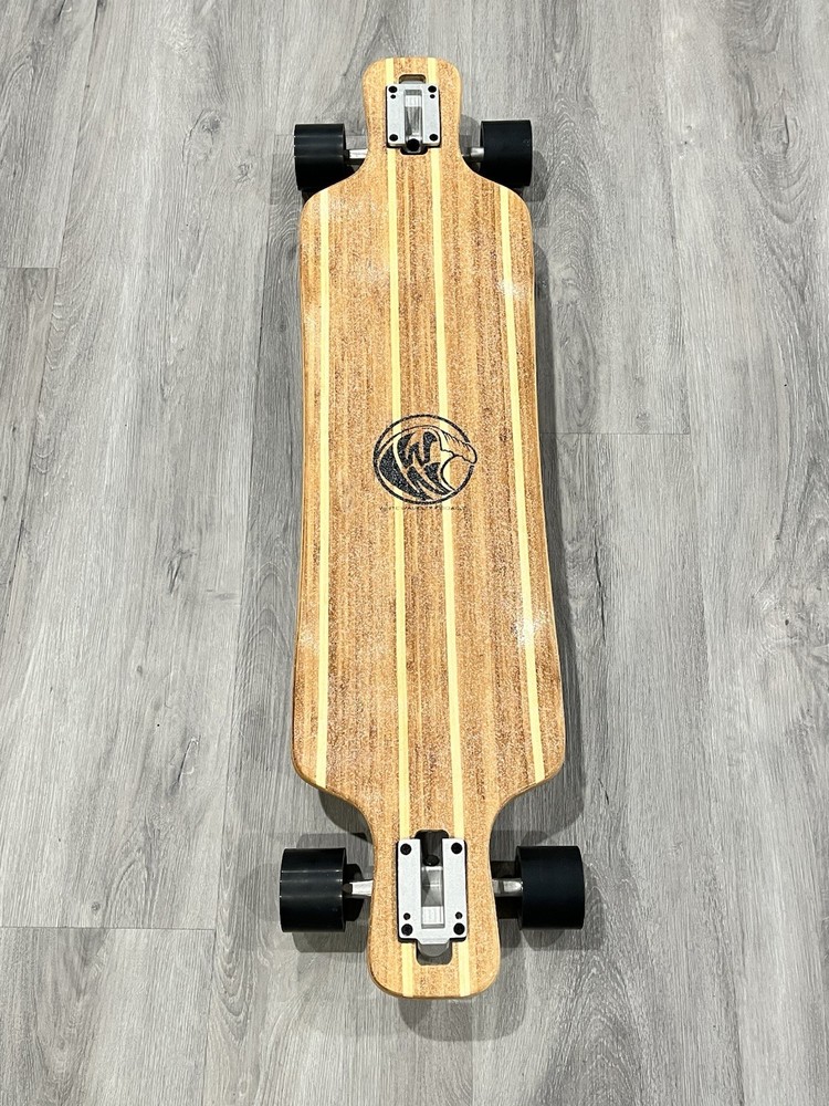 White Wave Longboard Skateboard Warrior 38” Complete Loaded