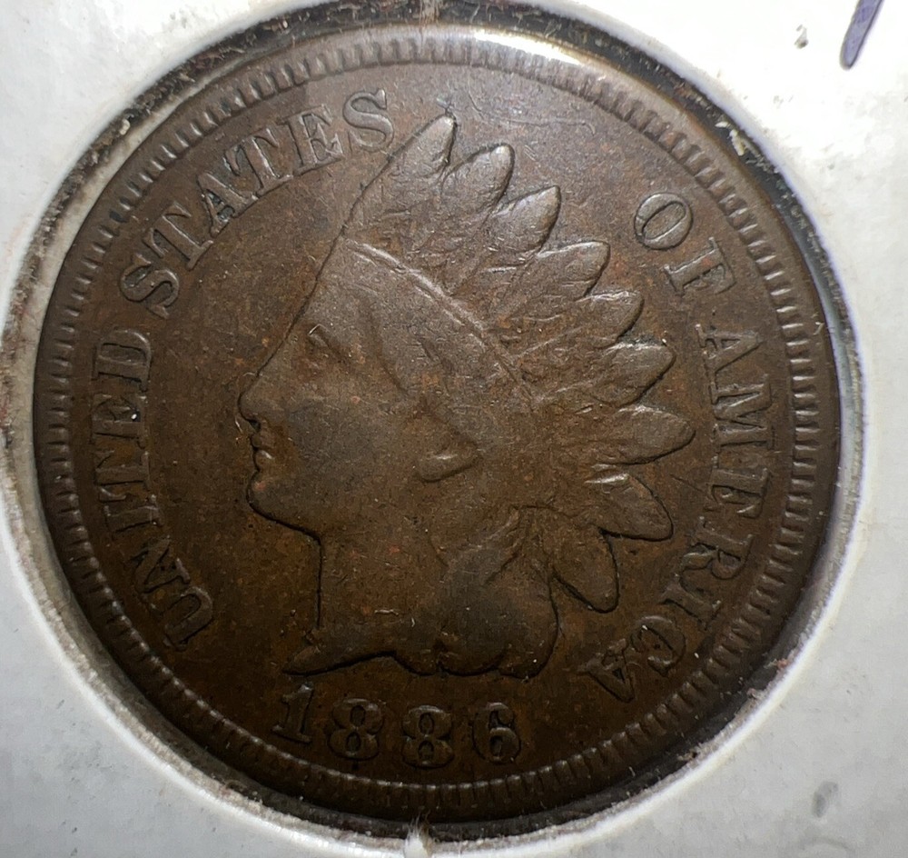1886 TYPE 2 INDIAN HEAD PENNY SCARCE