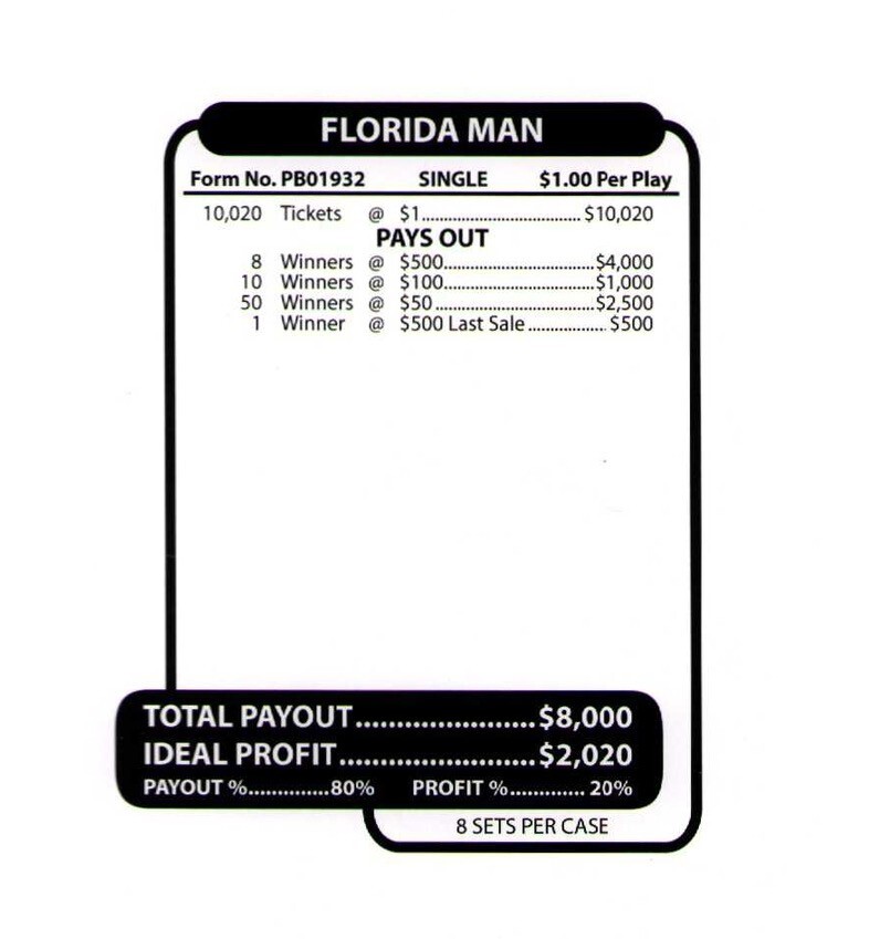 Pull Tab Tickets - Jar Tickets - Game - Florida Man