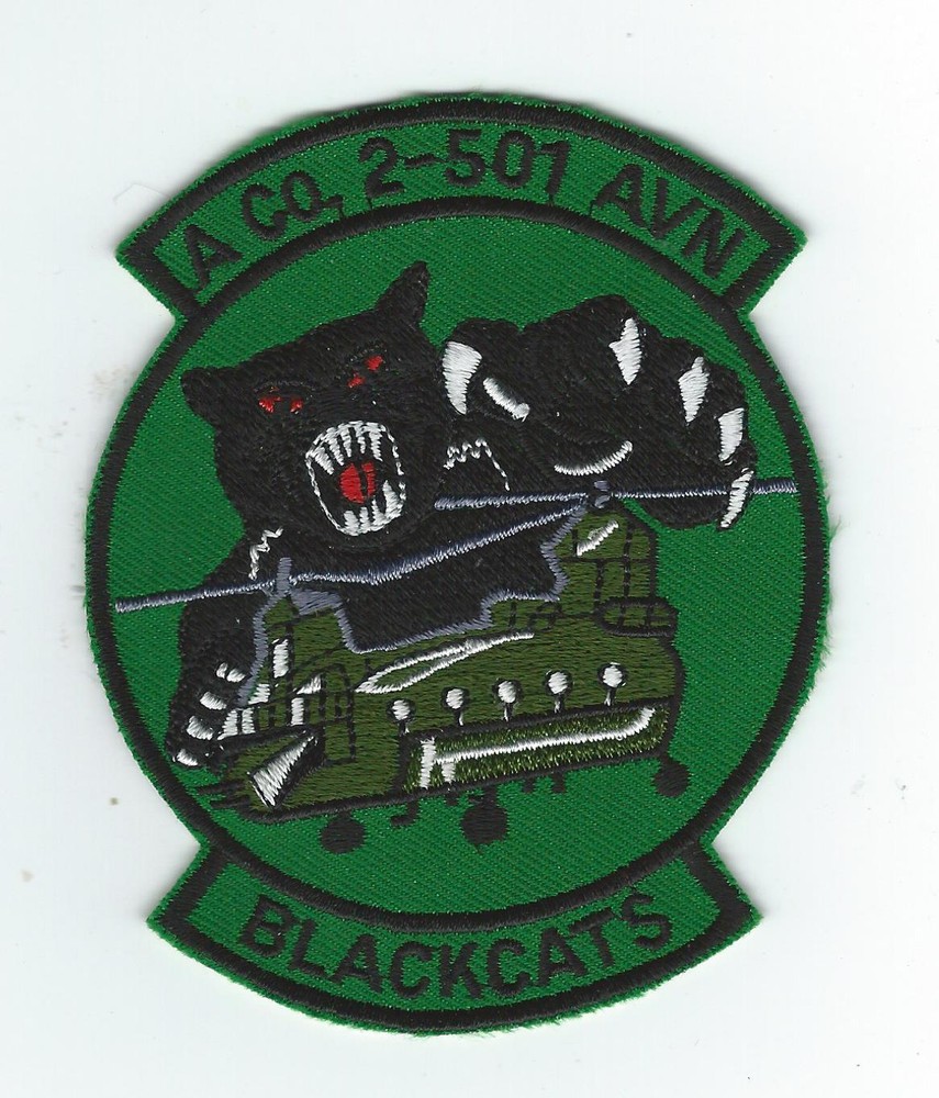 A CO 2-501st AVN BLACKCATS patch