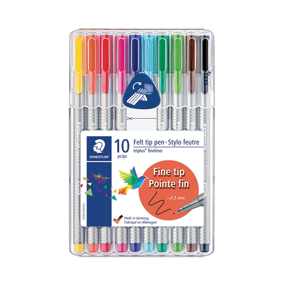 Triplus Fineliner Pens 10/Pkg Multi