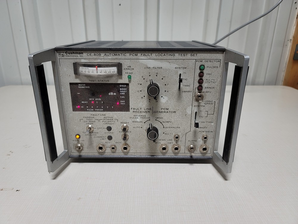Cushman CE-80B AUTOMATIC PCM FAULT LOCATING Test Set POWERS ON SOLD AS IS
