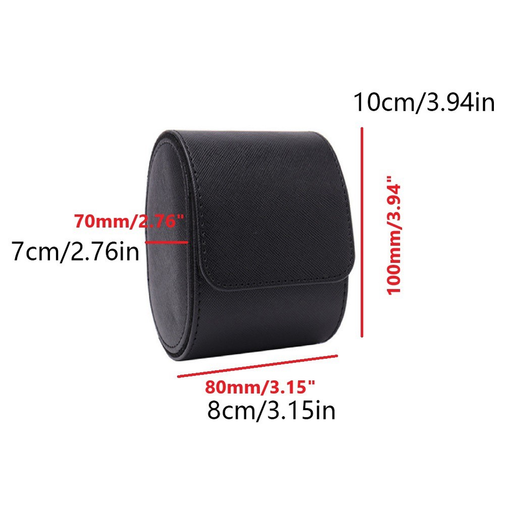 1x PU Leather Watch Storage Case Dustproof Protection Box Single Presentation