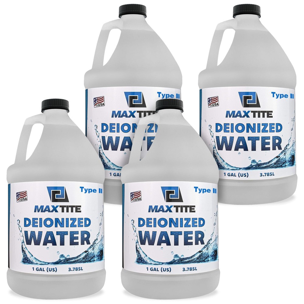 MAXTITE Type II Deionized Water 4 Gallon Lab Grade