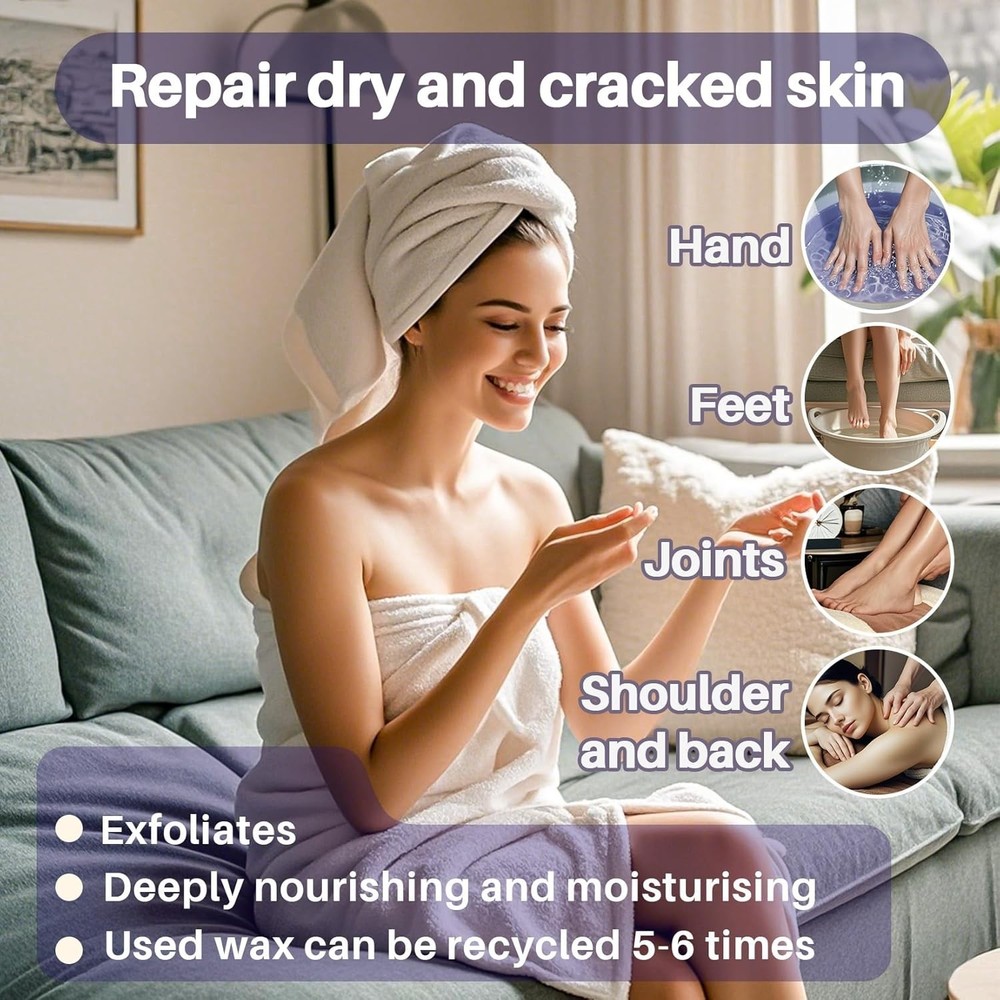 2 Pack Paraffin Wax Refills - Lavender Scented Blocks For Hand...
