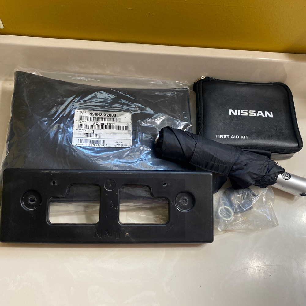 Nissan Cargo Cover, First Aid Kit AND CASE, License Holder, Umbrella