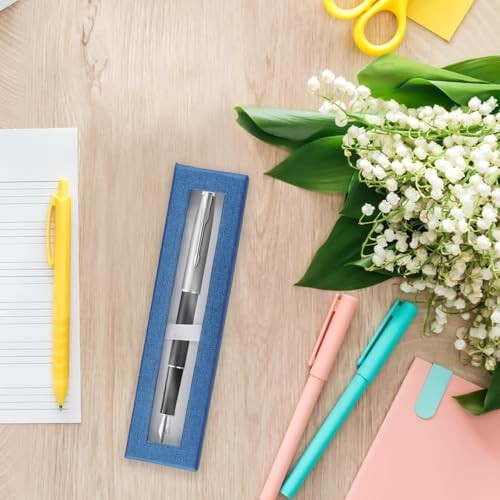40 PCS Empty Pen Present Box, Colored Pen Presentation Display Box with Clear