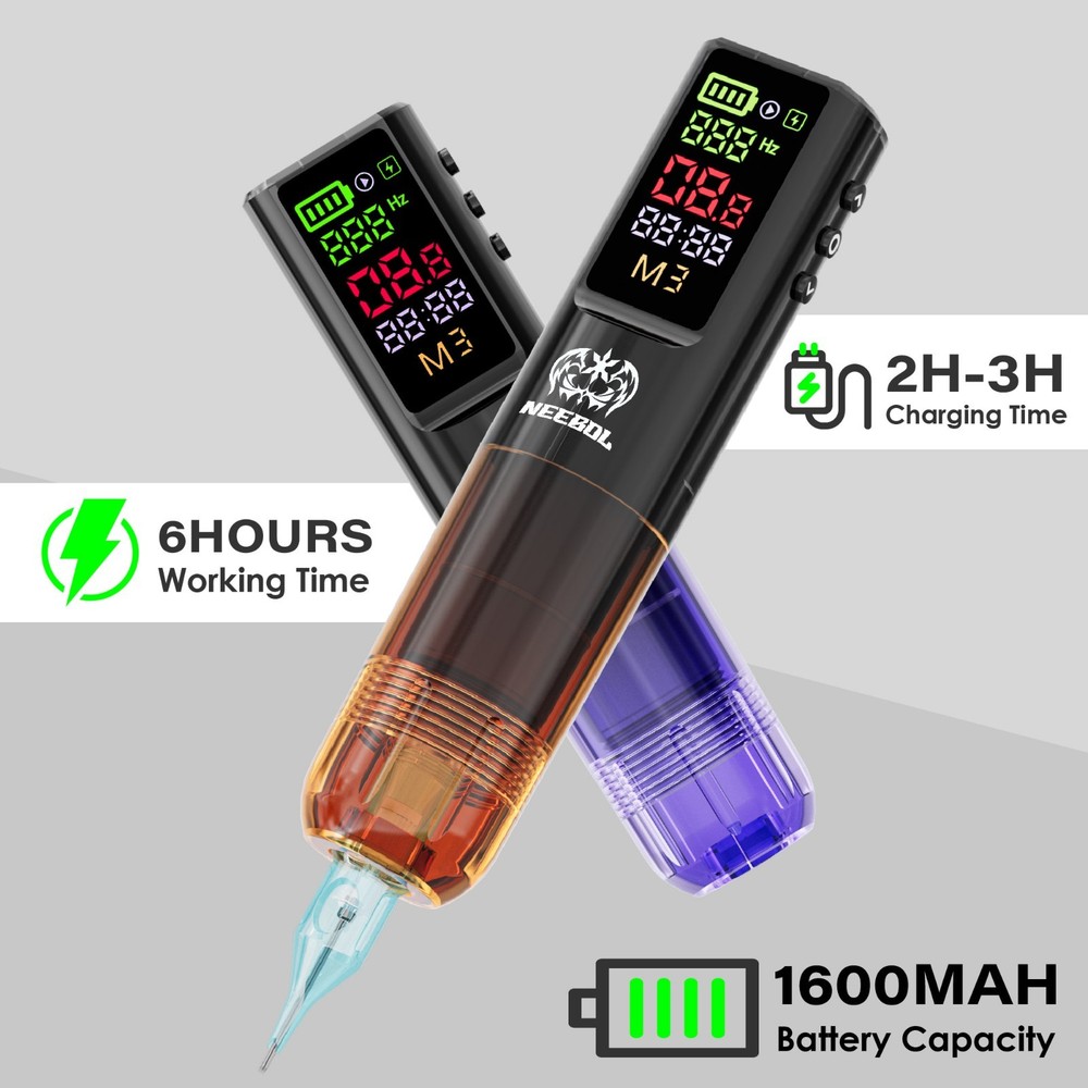 Lightweight Tattoo Pen Kit 1600mAh Adjustable Plastic Machine Ideal for Beginner